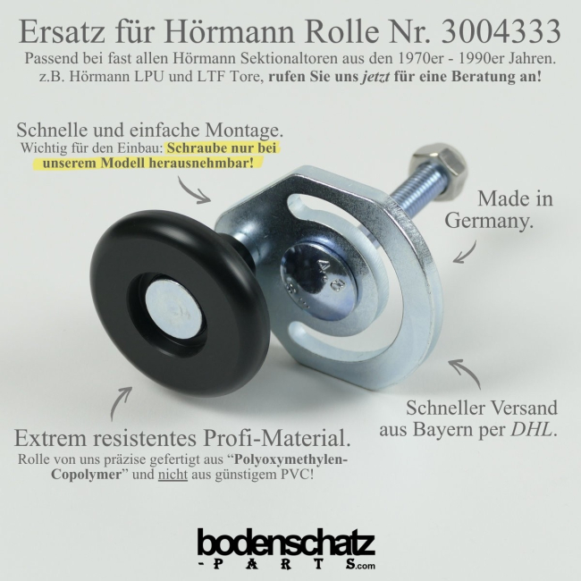 Hörmann Garage Castors 3004333 Replica